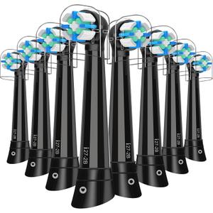 8 Pcs IO Replacement Heads Compatible with Oral B IO 2/3/4/5/6/7/8/9/10/Deep Clean Series Electric, Toothbrush Heads with Medium Bristles Compatible with Oral B IO (Black)