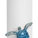Turtle Paper Towel Holder - Coastal Decor Home Beach House Gift Sea Turtle Gifts for Women Bathroom Decor Unique Funny Cute Cool Paper Towel Holder Stand Kitchen Counter Beach Themed Accessories Stuff (12.5" X 7")