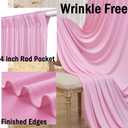 Wrinkle Free Pink Backdrop Curtain for Parties Background, Silky Photo Curtains Backdrop Drapes 2 Panels Back Drop Cloth for Wedding Birthday Photography Baby Shower Decor,10ftx10ft