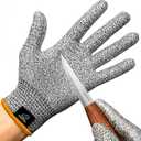 BeaverCraft Wood Carving Gloves CRG - Cutting Cut Resistant Gloves Level 5 for Whittling, Woodworking, Food Prep (Medium)