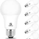 Energetic LED Light Bulbs 100 Watt Equivalent, Warm White 3000K, 1600lm 13.5W A19 Dimmable Light Bulb, CRI80+, 15000Hrs, 6-Pack, ETL Listed