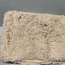 ILANGO Beige Bathroom Rugs 32" x 20" Non Slip & Super Absorbent Extra Thick Soft, Washable Bath Mat for Floor, Microfiber Plush Shaggy Bath Rug with Rubber for Bathtub Shower Room Sink