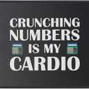 3 x Accountant Gifts Crunching Numbers is My Cardio Accounting Mouse Pad - Funny Humor Gift for Accountants Mouse Mat 9.5 Inch