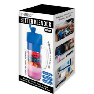 HY-IMPACT BETTER BLENDER - PERSONAL WITH HANDLE AND STRAW - 16OZ. USB RECHARGEABLE