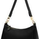 VODIU Clutch Tote Handbags with 2 Removable Straps and Zipper Closure Crossbody Bags Shoulder Purse Handbag for Women (Black)