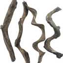 Reptile Decor 4PCS Natural Forest Branch Terrarium Habitat Driftwood Decoration Lizard Climbing Tree Branch for Bearded Dragon Gecko Snake Frog Chameleon Spider