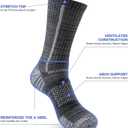 Men's Cotton Crew Work Socks, 5 Pairs Cushioned Boot Moisture Athletic Socks for Hiking Sports Running (Multicolor)