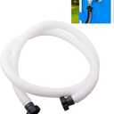 10ft Pool Hose For Above Ground Pools, 1.5 Inch Diameter Swimming Pool Replacement Hose for Filter Pump, Saltwater System, Sand Filters Accessories (1, White, Normal)