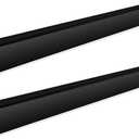 Hicarer 2 Pcs 40 Inch Anodized Aluminum Door Drip Cap Overall Height 1-1/2 Inches Overhead Edge Window Rain Deflector Home Rain Drip Guard Door Top Weatherstrip (Black)
