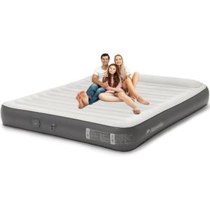 Naturehike Pillow Top Plush Compact King Air Mattress, Blow Up Bed with Rechargeable Built-in Electric Pump, Inflatable Airbed for Camping, Home, Guests