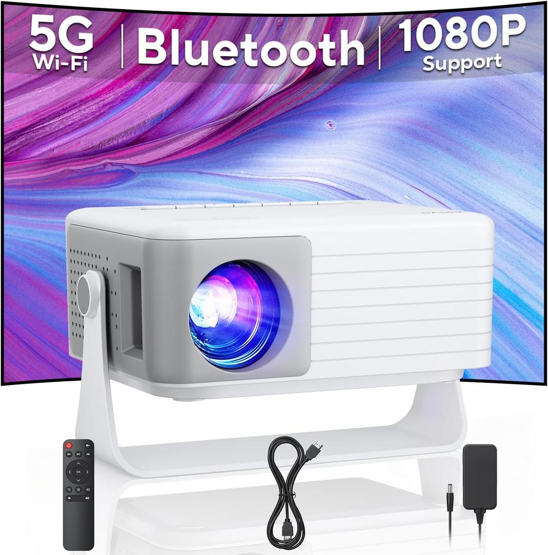 Mini Upgraded Projector, Bright 3000+ Lumen HD Mini Projector – Portable, 3D-Ready, Multi-Device Compatible, Portable Outdoor Movie Projector, Mini Projector for Home Bedroom