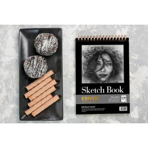 9 x 12 inches Sketch Book, Top Spiral Bound Sketch Pad, 1 Pack 100-Sheets (68lb/100gsm), Acid Free Art Sketchbook Artistic Drawing Painting (9" x 12" (Pack of 2))