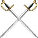 2pcs Pirate Swords,31" Plastics Toy Sword,Medieval Pirate Costume Accessory for Halloween Cosplay LARP,Props,Role-Play, Medium