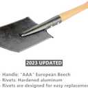 MASTIFF GEARS Battle Wolf Military-Grade Survival Shovel - Heavy Duty Carbon Steel w/Hardwood Handle | All-Weather for Camping, Hiking, Off-Road, Emergency | Digs Dirt/Sand/Snow/Mud (Battle Wolf)