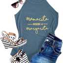 Mamacita Needs a Margarita Women Funny Shirts Workout Tops Graphic Beach Holiday Outfit Tees L Blue