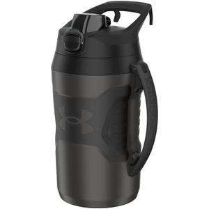 Under Armour Half Gallon Water Bottle Insulated, 64oz Insulated Water Bottle with Handle, Fence Hook, Leak Resistant, for Baseball, Football & More - Jet Grey/Black