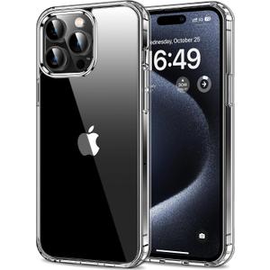 HOOMIL Case for iPhone 15 Pro Max 6.7-Inch, Anti-Yellowing, Drop Protection, Anti-Scratch Transparent Hard Back Phone Cover - Crystal Clear