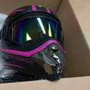 Youth Kids Motocross Helmet, Adult ATV Dirt Bike Helmet, Off-Road BMX 4-Wheeler Full Face Motorcycle Helmet W/Goggles Gloves & Mask, DOT Approved, Pink, L