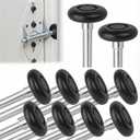 10 Pack 4" Stem 2" Black Nylon Garage Door Roller with Protective Sealed-Cap(Dustproof), Ultra Quiet & Long-Lasting, Commercial High Load Capacity, Double Sealed Bearings