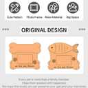 Cat Urn with Photo Frame, Pet Urns for Cats, with Foot Prints and Fish Cover Pattern