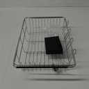 Dish Drying Rack in Sink, Expandable Stainless Steel Dish Drainers for Kitchen Counter, Dish Dryer Rack for Inside Sink, Over The Sink Dish Racks with Utensil Holder, Silver