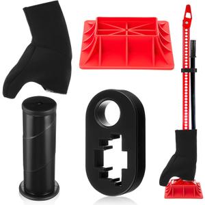 4 pcs Jack Handle Grip Rubber Jack Handle Keeper Handle Bar Protector Neoprene Jack Cover and Base Stand, Compatible with Hi Lift Jack Accessories