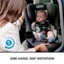 Evenflo REO by Revolve360 Rotating Convertible Car Seat with Quick Clean Cover, Infant to Toddler, Forward and Rear Facing, Compact Design, One-time Install (Nantucket). MFG Date 10/20/2025