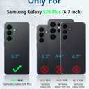 FNTCASE for Samsung Galaxy S26+ Plus Case: with Kickstand | 2 Front Frames | Built-in Screen Protector Military Grade Drop Proof Protection Rugged Protective Phone Case for S26 Plus 6.7 Inch Black