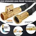 100 FT Non-Expandable Garden Hose, Lightweight Hose with 10 Function Spray Nozzle, Kink-Free Flexible Water Hose, Leak-Proof, 3/4'' Solid Connectors Garden Hose,Ultra Durable Garden Hoses