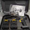 LCD Cordless Heat Gun, Portable Hot Air Gun with 2 x 6.0Ah Battery, Pistola De Calor Inalambrica with 4 Nozzles, 122-1022 Fast Heating Shrink for Vinyl Wrap, Automotive, Paint Removal