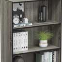 Furinno PASIR Book Shelf, 3-Tier Bookshelf, Storage Shelves Bookcase, 9.7 x 23.7 x 31.5, for Living Room, Bedroom, Home Office, French Oak