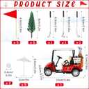 Leitee 21 Pcs Golf Cake Topper Cake Decoration Cupcake Topper Include Mini Cart Red Flag Ball Green Tree Club Sun Umbrella for Golf Themed Birthday(Red,Classic)
