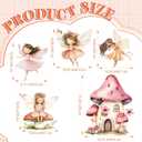 Fairy First Birthday Decoration 5PCS Floral Fairy Princess Cardboard Cutout Pink Stand Up Prop Mushroom Door Backdrop Yard Stake for Enchanted Woodland Fairytale Party Decor, 1.0619.49 in/49.5 cm x 19.69 in/50 cm