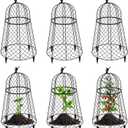 6 Pack Plant Protectors from Animals, Garden Cloches for Plants, Rustproof Chicken Wire Cloche Plant Cages to Keep Animals Out, Sturdy Metal Garden Cages for Outdoor Plants 13" D x 20" H