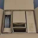 Amazon Basics Dinnerware Set, Microwave and Dishwasher Safe, Service for 6, 18-Piece Complete Kitchen, Plates, Dishes, Bowls, White Porcelain Coupe