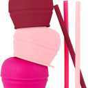 Boon Snug Straw Universal Silicone Straw Lids - Multi (3pk), Pink