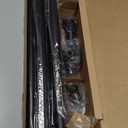 Zeerobee Curtain Rods for Windows 66 to 120, 1 Inch Industrial Wrap Around Black Curtain Rod, Indoor/Outdoor Room Divider Adjustable Drapery Pole, 66"-120"