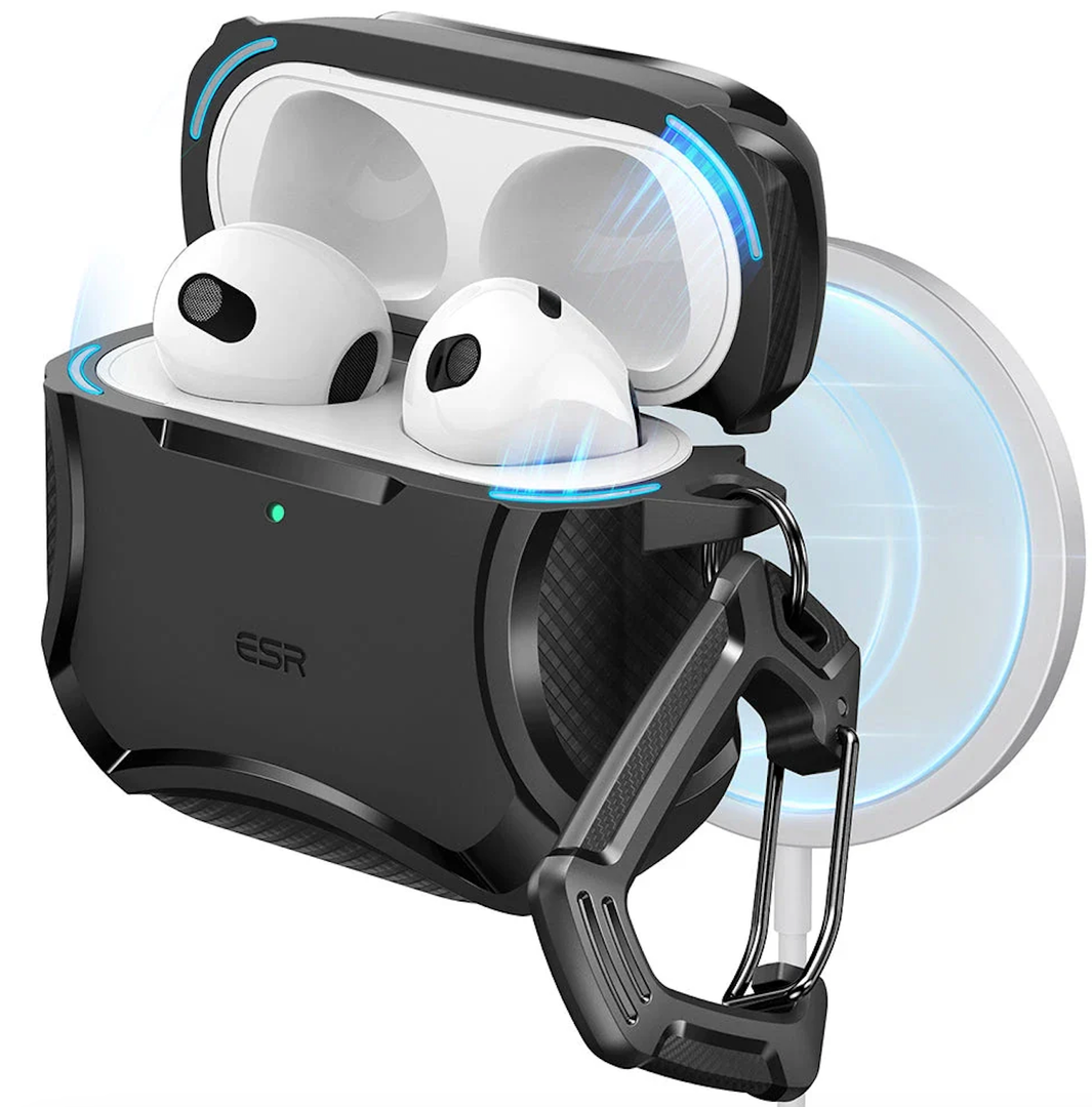 AirPods 4 Cyber Tough Magnetic Case - Black