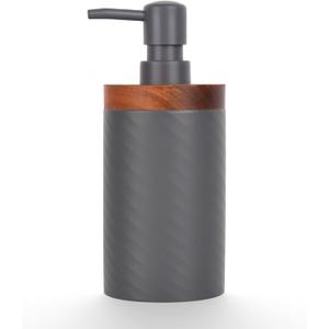 380ml (13oz) Gray, Durable Leakproof 1 Pack, Refillable Eco-Friendly Hand Soap Dispenser for Home, Salon, and Bathroom - BPA Free, Wide Mouth Design