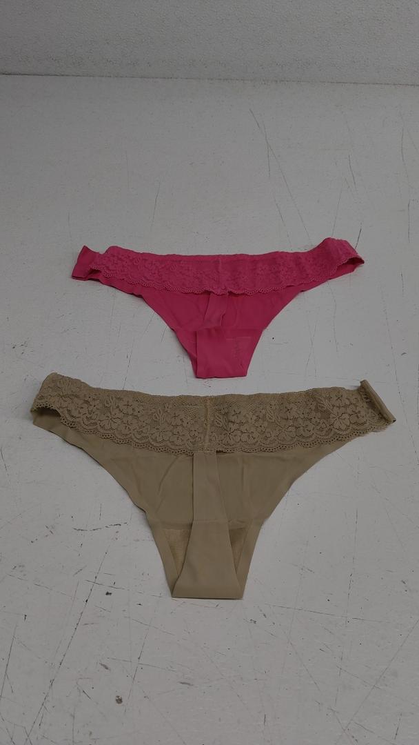 Cosabella Women's Say Never Cutie Low Rise Thong 2 Pack, Cyclamen Cape Fuchsia Coral Breeze, One Size