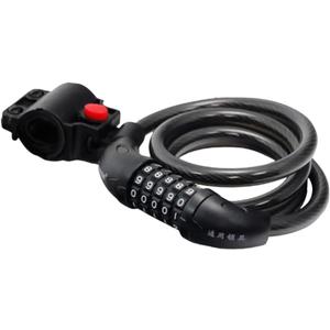 POPETPOP 5-Number Combination Bike Lock Cable Heavy Duty 120cm Password Bike Lock for Bicycles Electric Scooters and Motorcycles Weather-Resistant Resettable Mechanism