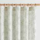 jinchan Floral Curtains 84 Inches Long Sage Green Flower Linen Farmhouse Curtain for Living Room French Country Vintage Curtain Rod Pocket Curtains Set 2 Panels Floral Printed
