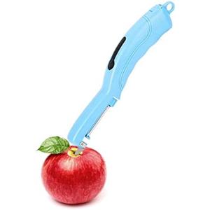 Maxmartt Electric Vegetable Peeler, Handheld Electric Potato Peeler Stainless Steel Blade Carrot Peeler Machine Lightweight Power Peeler for Kitchen Carrot Potato Cucumber Fruit(Blue)
