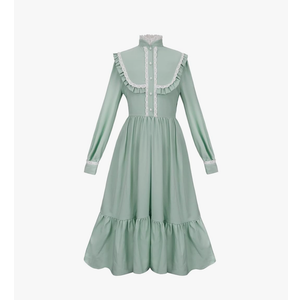 Pioneer Dress Colonial Dress Victorian Costumes Prairie Dress for Girls 6-12YRS, Size: 12