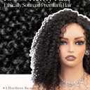 The fox Kinky Curly Half Wig Human Hair with Upgrade Blending Edges 100% Remy Human Hair 3C/4A Glueless Flip Over Drawstring 3-in-1 Wear & Go Wigs Beginner Friendly Headband Wig (Natural Color, 16")