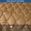 Eismodra Armrest Covers,Couch Cover,Sofa Cover,Backrest Covers,Anti-Slip Armchair Slipcovers for Dogs Cats Pet Loveseat Recliner Leather L Shaped,Coffee 28 x 28 Inches (Only 1 Piece)