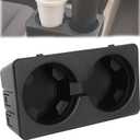19154712 Cup Holder Compatible with 2007-2013 Chevy Silverado Avalanche Sierra 2007-2014 Suburban Tahoe Escalade - Floor Mounted Front Center Console Dual Beverage Drink Insert