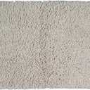 Home Weavers Shaggy Luxury Collection Bathroom Rug Soft and Water Absorbent Cotton, Machine Washable & Dry 24"x36", Ivory