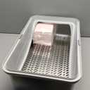 Stainless Steel Sifting Litter Box, Sifting Cat Litter Boxes with Lid, Pellet Litter Box for Big Cat and Multi Cats with Scoop | High Sided, Anti-Urine Leakage, Non-Stick, Easy Cleaning (XX-Large, Silver Gray)