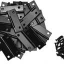 20Pcs 1.5 inch Metal Folding Black Door and Window Hinge with 80 Screws